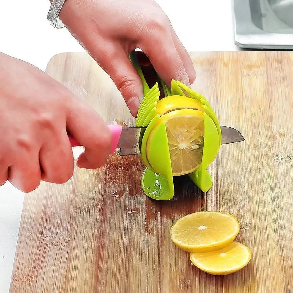 Stainless Steel Kitchen Handheld Orange Lemon Slicer Tomato egg extra