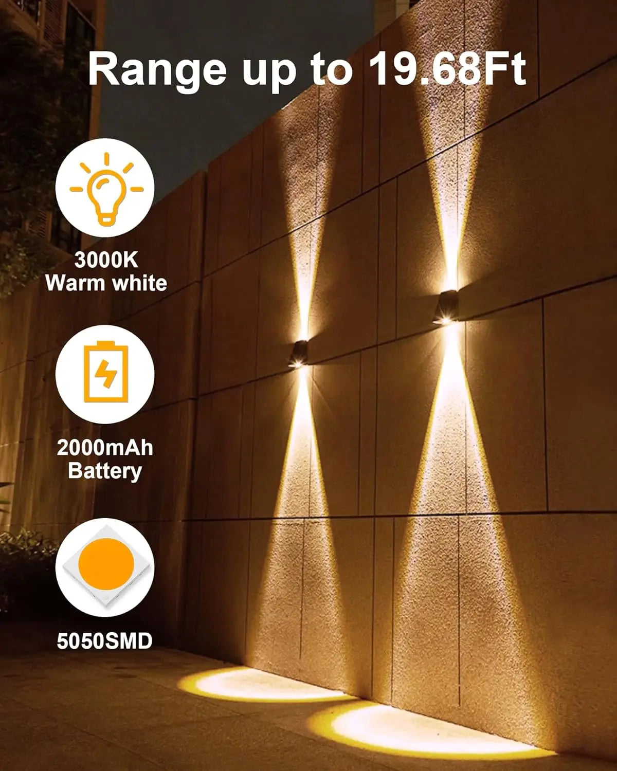 LED Solar Lights Outdoor Solar Powered Wall Lamp Waterproof