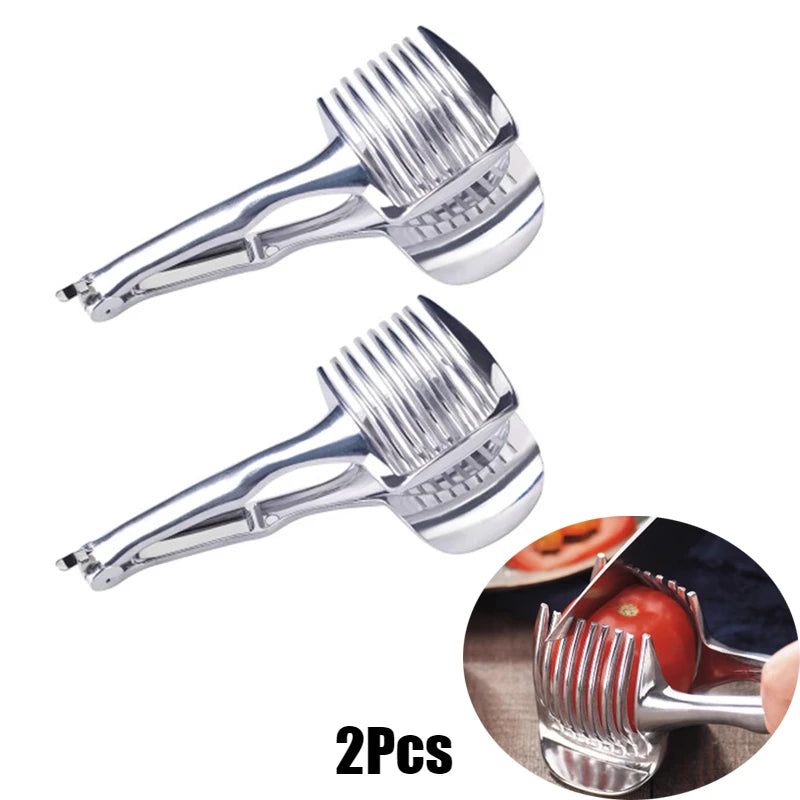 Stainless Steel Kitchen Handheld Orange Lemon Slicer Tomato egg extra