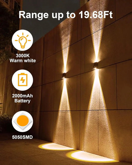 LED Solar Lights Outdoor Solar Powered Wall Lamp Waterproof