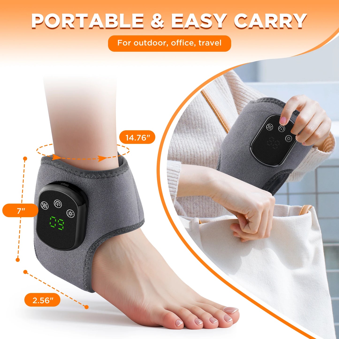 Hailicare Ankle & Hand Massager – Heat & Vibration Relief