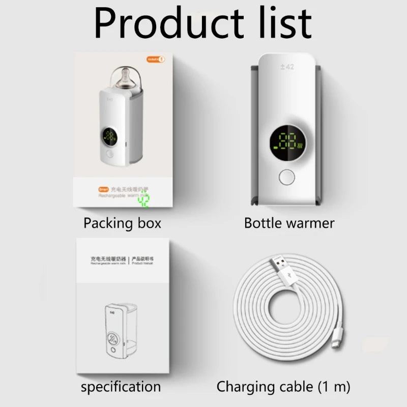 Portable cordless baby bottle warmer